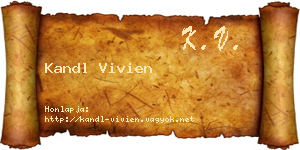 Kandl Vivien névjegykártya